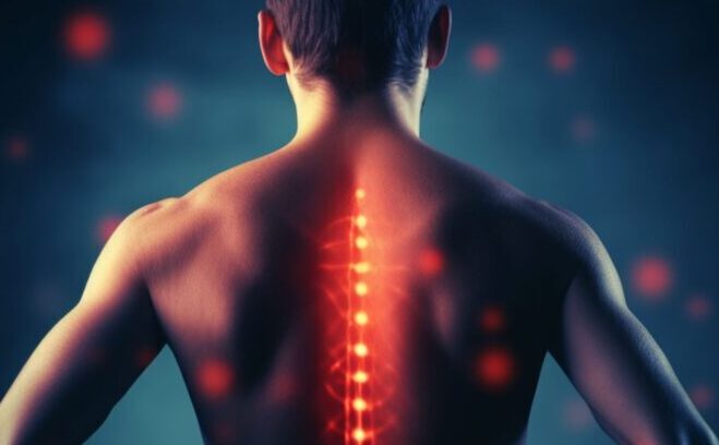 man with painful spine